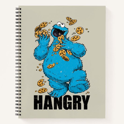 Retro Cookie Monster | Hangry Notizblock (Vorderseite)