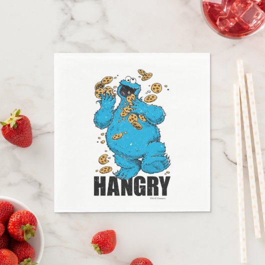 Retro Cookie Monster | Hangry Serviette (Beispiel)