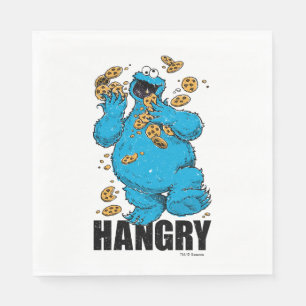 Retro Cookie Monster   Hangry Serviette