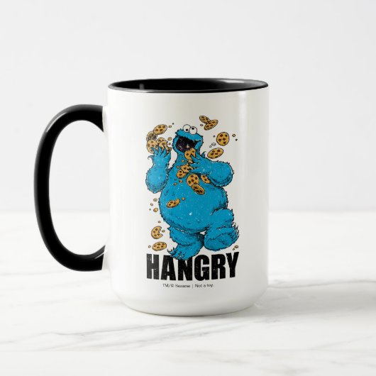 Retro Cookie Monster | Hangry Tasse (Links)