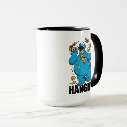 Retro Cookie Monster | Hangry Tasse (VorderseiteRechts)