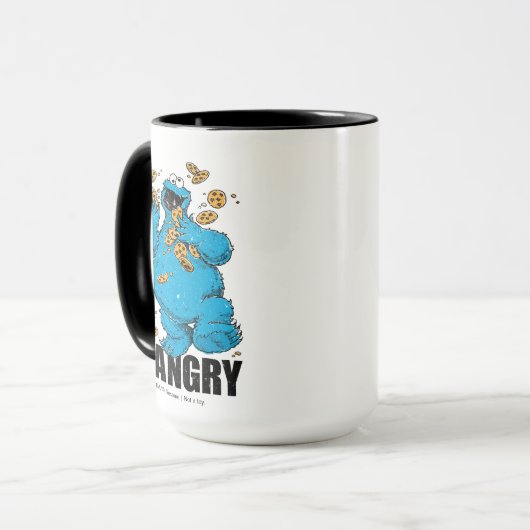Retro Cookie Monster | Hangry Tasse (Vorderseite Links)