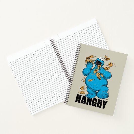Retro Cookie Monster | Hungrig Notizblock (Innenseite)