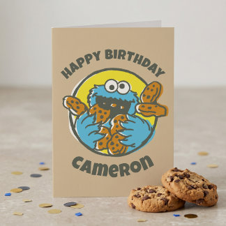Retro Cookie Monster Karte