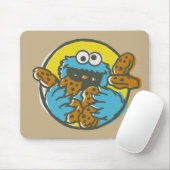Retro Cookie Monster Mousepad (Mit Mouse)