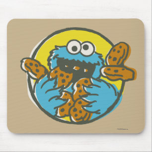Retro Cookie Monster Mousepad