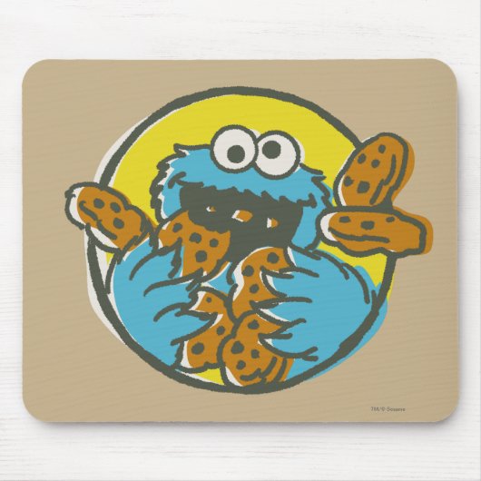 Retro Cookie Monster Mousepad (Vorne)