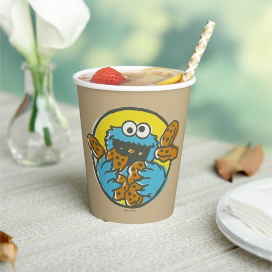 Retro Cookie Monster Pappbecher (In Situ)