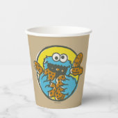 Retro Cookie Monster Pappbecher (Vorderseite)