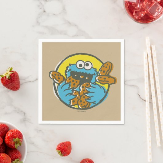 Retro Cookie Monster Serviette (Beispiel)