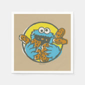 Retro Cookie Monster Serviette (Vorderseite)