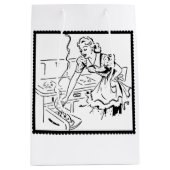 Retro Cooking Mama Mittlere Geschenktüte (Vorderseite)