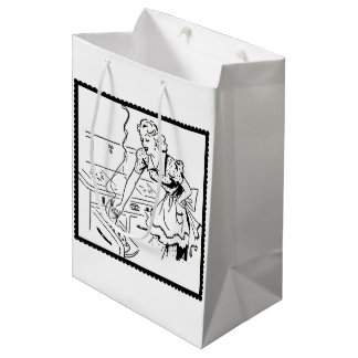 Retro Cooking Mama Mittlere Geschenktüte