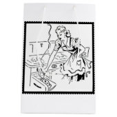 Retro Cooking Mama Mittlere Geschenktüte (Rückseite)