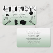 Retro Cooking Utensities Persönlicher Koch Visitenkarte (Vorne/Hinten)