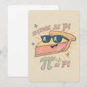 Retro Cool as Pi Party Invitation Einladung (Vorne/Hinten)