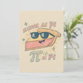 Retro Cool as Pi Party Invitation Einladung (Stehend Vorderseite)