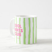 Retro "Cool Aunts Club" gestreifter Custom Est. Da Kaffeetasse (Vorderseite Links)