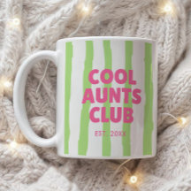 Retro "Cool Aunts Club" gestreifter Custom Est. Da