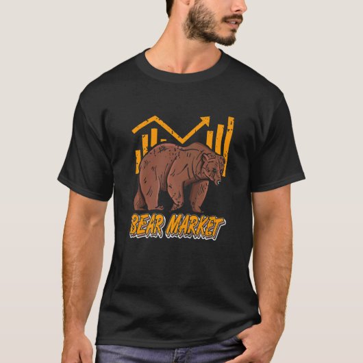 Retro Cool Bear Market Stock Crypto Investor Prese T-Shirt (Vorderseite)