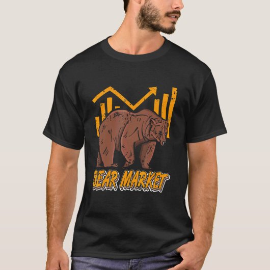 Retro Cool Bear Market Stock Crypto Investor Prese T-Shirt (Vorderseite)