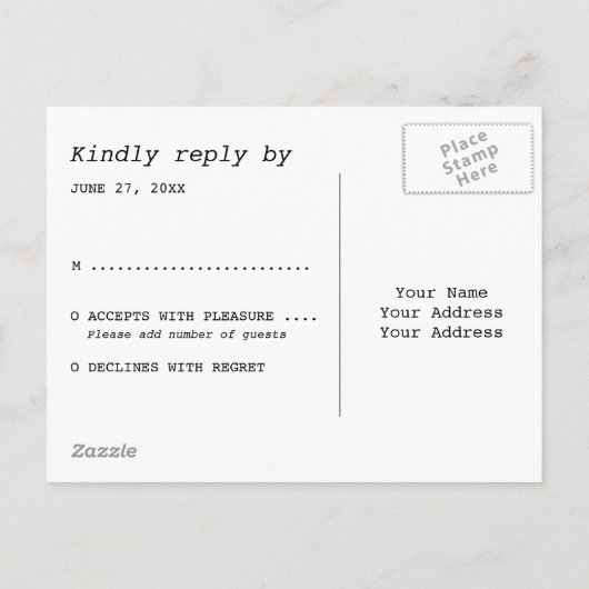 Retro Cool Black Colorate UAWG Einladungspostkarte (Rückseite)