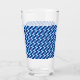 Retro Cool Blau 90er Vibes Geometrisches Abstract Glas