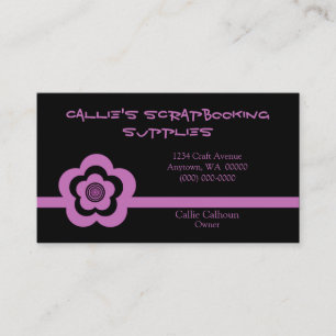 Retro Cool Blume Business Card, Lavendel Visitenkarte