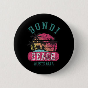 Retro Cool Bondi Beach Australien Strände Not Button