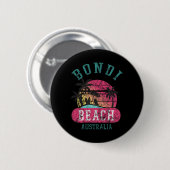 Retro Cool Bondi Beach Australien Strände Not Button (Vorne & Hinten)