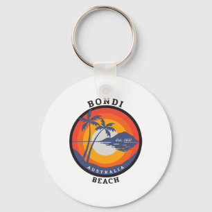Retro Cool Bondi Beach Australien Strände Vintag N Schlüsselanhänger