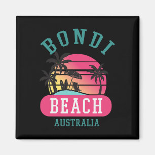 Retro Cool Bondi Beach Original Australien Strände Magnet