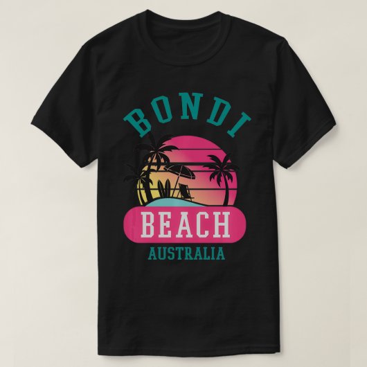 Retro Cool Bondi Beach Original Australien Strände T-Shirt (Design vorne)