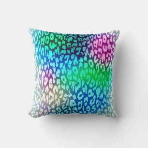 Retro Cool Bunter Leoparden Druck Fell Haut Kissen