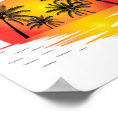 Retro Cool Cancun Original Mexico Strände Sunset N Poster (Ecke)