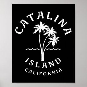Retro Cool Catalina Island Palme Mens Womens C Poster