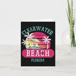 Retro Cool Clearwater Beach Original Florida Sunse Karte