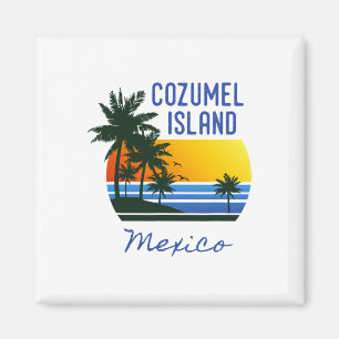 Retro Cool Cozumel Original Mexiko Strände Frauen Magnet