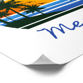 Retro Cool Cozumel Original Mexiko Strände Frauen Poster (Ecke)