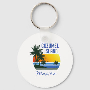 Retro Cool Cozumel Original Mexiko Strände Frauen Schlüsselanhänger