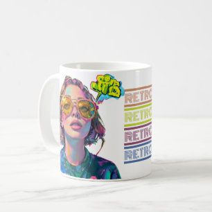 Retro Cool Girl Oversized Sunglasses Vintag Kaffeetasse