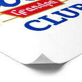 Retro Cool Grandpa Club Family Matching Father's D Poster (Ecke)