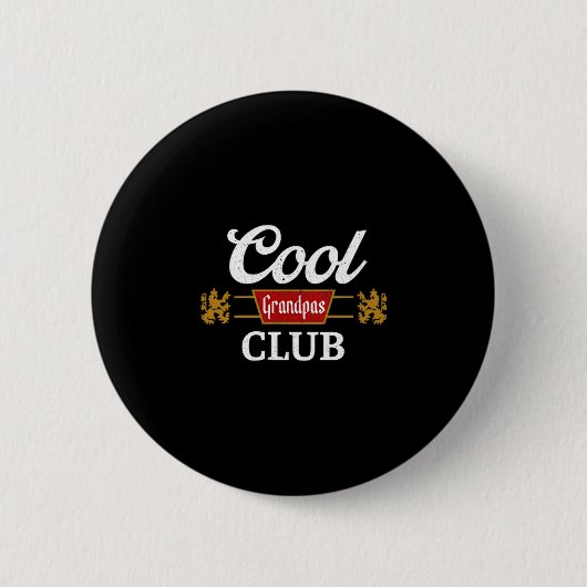 Retro Cool Grandpas Club Family Matching Father's  Button (Vorderseite)