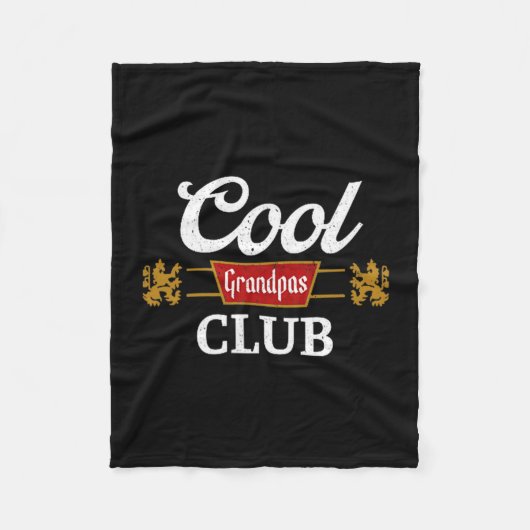 Retro Cool Grandpas Club Family Matching Father's Fleecedecke (Vorderseite)