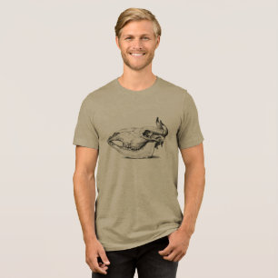 Retro Cool - Jean Bernards Vintager Kuhschädel Tri-Blend Shirt