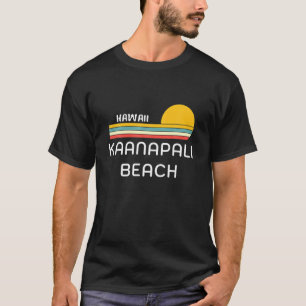 Retro Cool Kaanapali Beach Hawaii Retro 70's Sunse T-Shirt