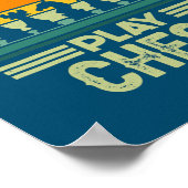 Retro Cool Kids spielen Schach Checkmate Schach Poster (Ecke)