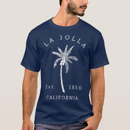 Retro Cool La Jolla California Palm Tree Graphic T-Shirt (Vorderseite)