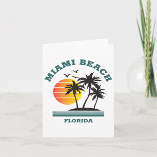 Retro Cool Miami Beach Mens Womens Florida Beach Karte
