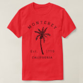 Retro Cool Monterey California Palm ree Custom Nov T-Shirt (Design vorne)